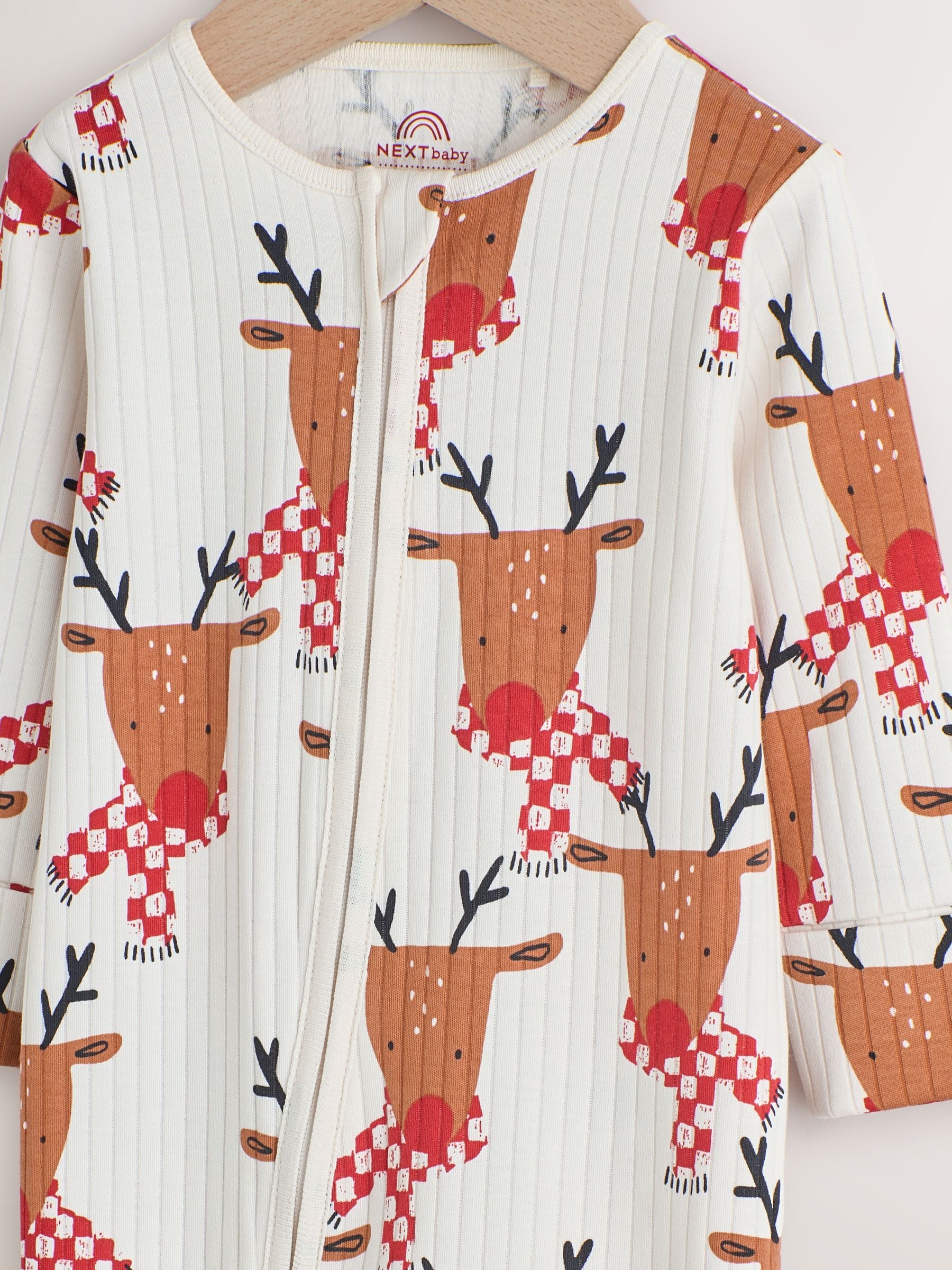 Ecru - Baby Kerstmis Rendier Pyjama (0mnd-3jr)