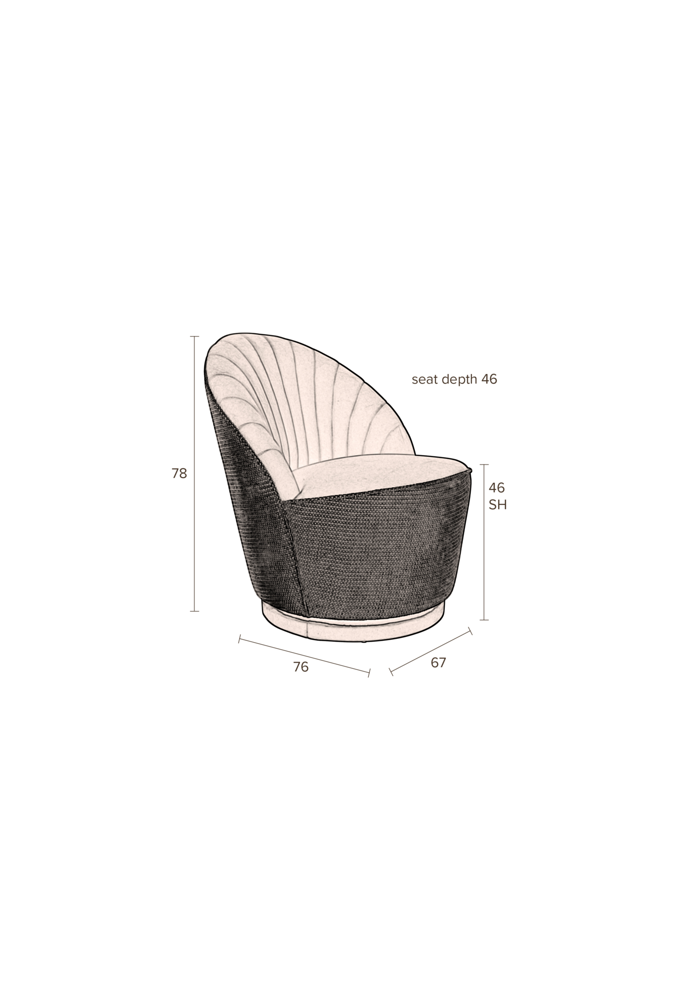 Fauteuil Madison Bruin