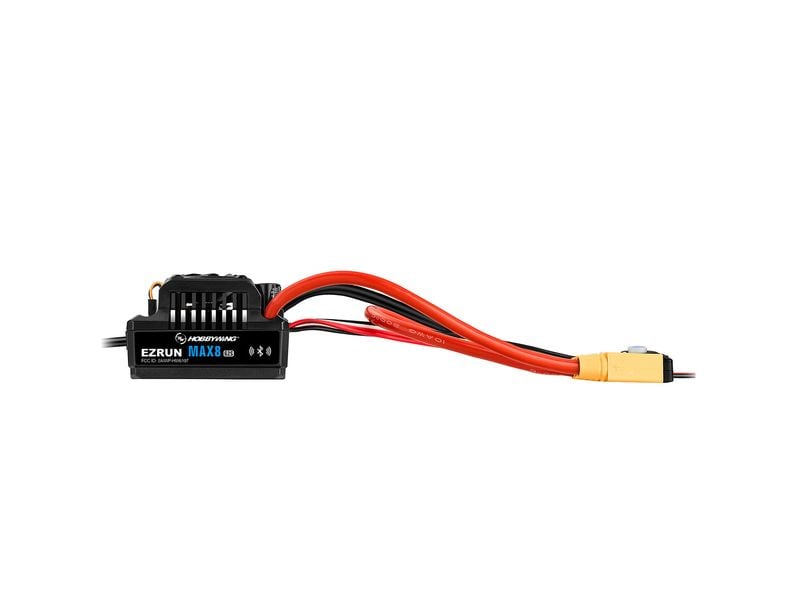 Hobbywing Brushless Regler Ezrun MAX8 G2S 160A 3-6S ESC für RC Fahrzeuge im Massstab 1:8 mit Brushless Sensored & Sensorless Motoren