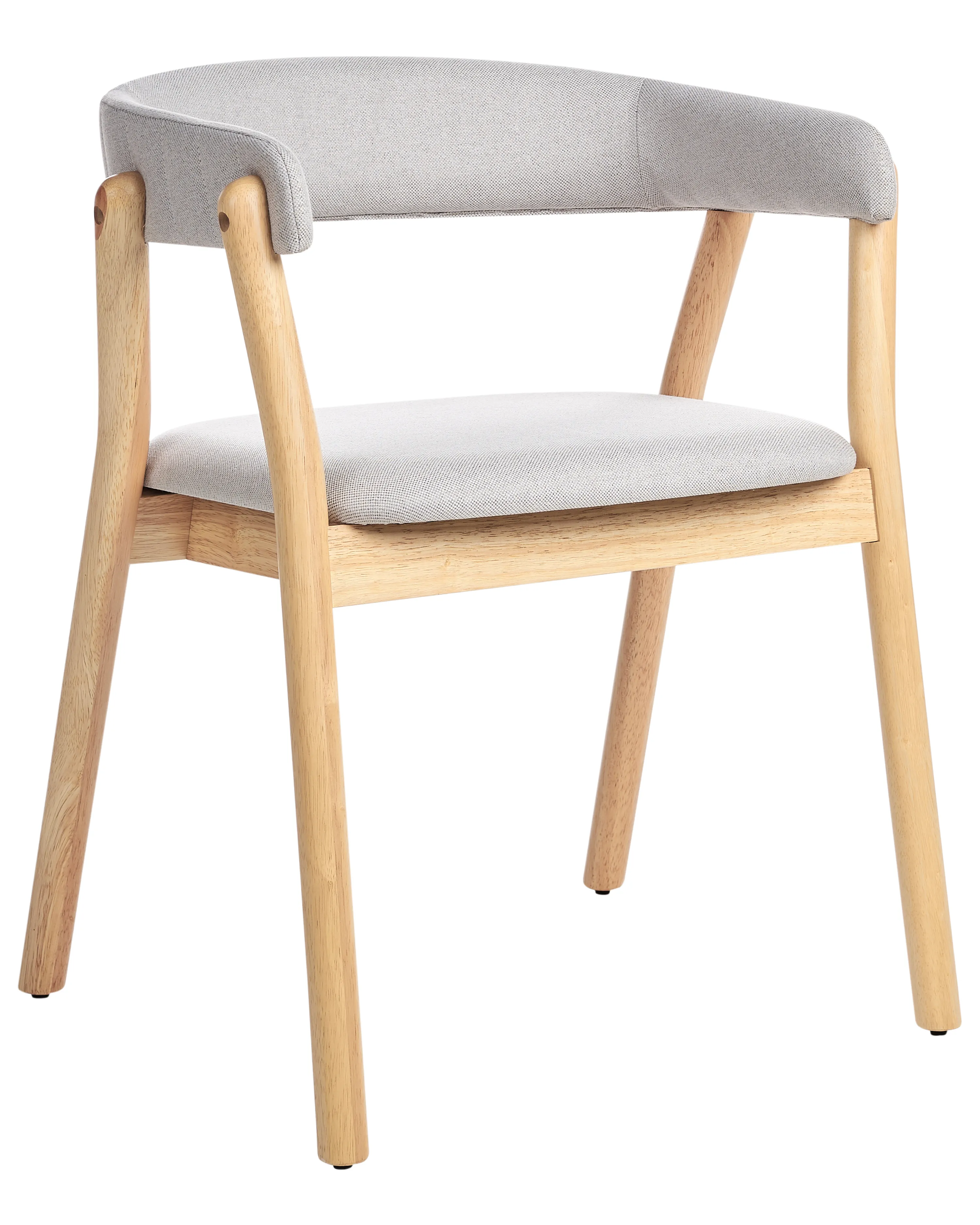 Set van 2 eetkamerstoelen MYLO Hout Lichtbruin/grijs