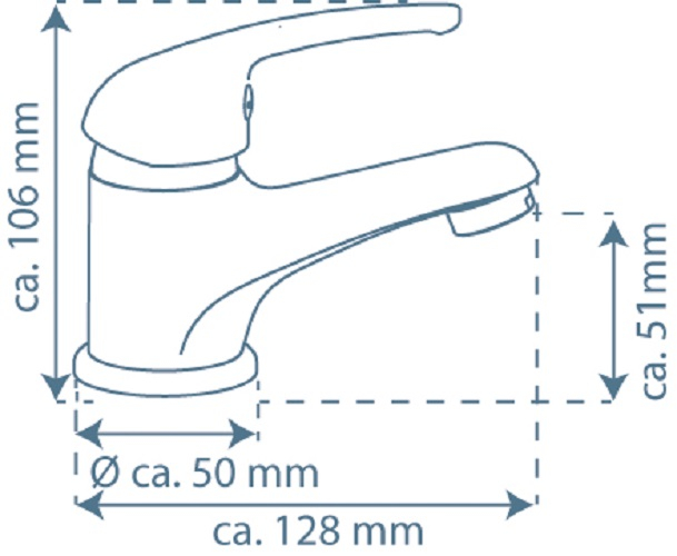 Schutte ATHOS PLUS ééngreepsmengkraan wastafel, chroom
