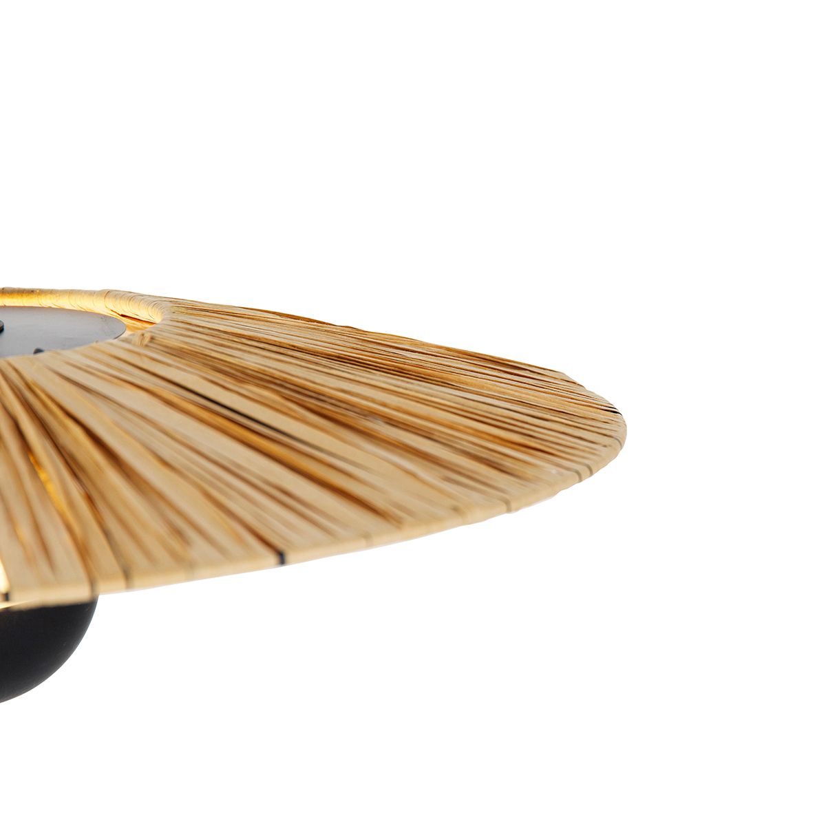 Landelijke hanglamp zwart met touw 45 cm - Leia