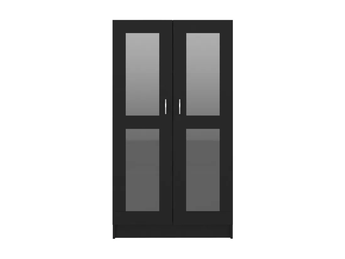 Armoire à vitrine Noir 82,5x30,5x150 cm Aggloméré