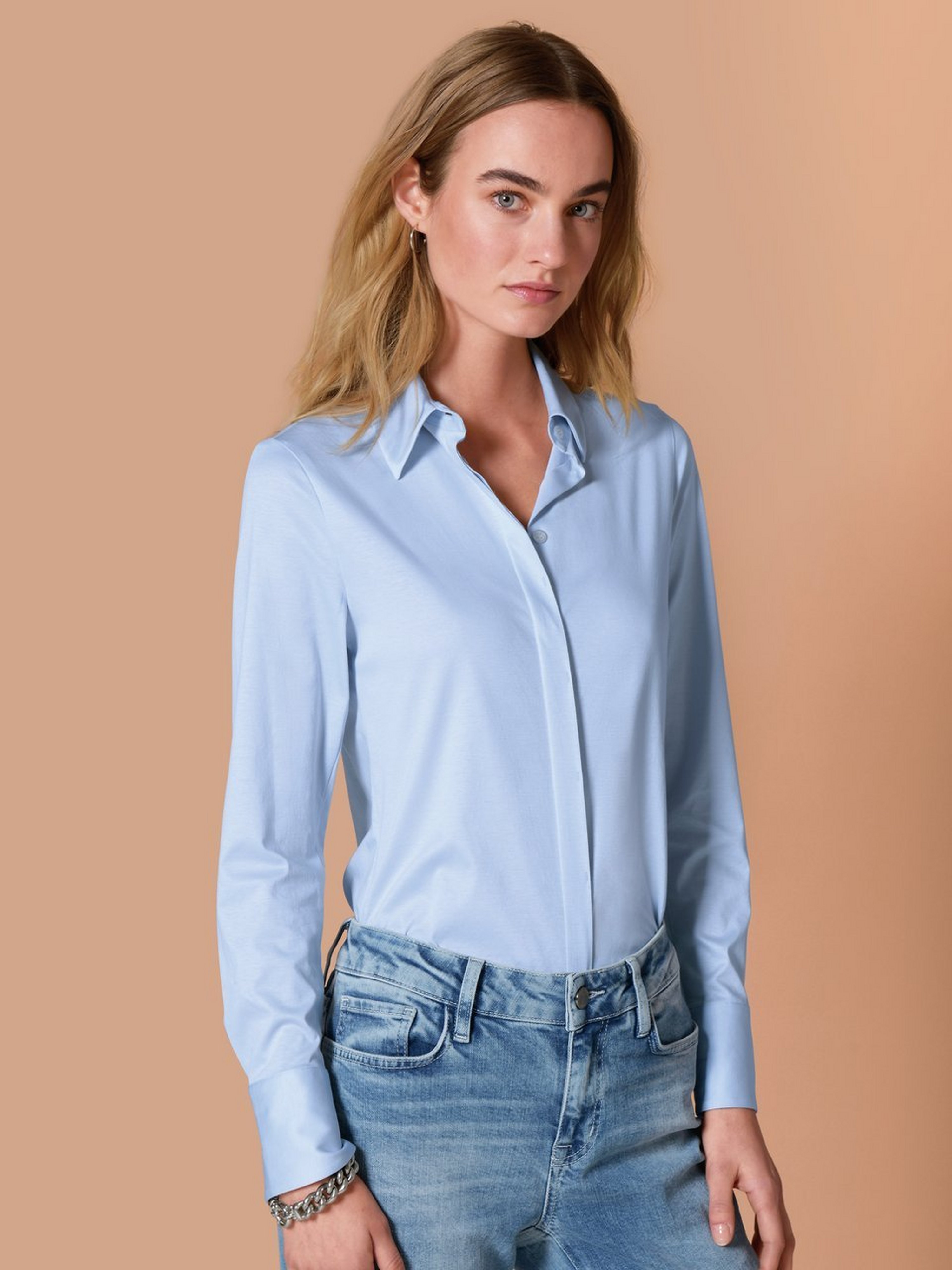 Jersey-Bluse