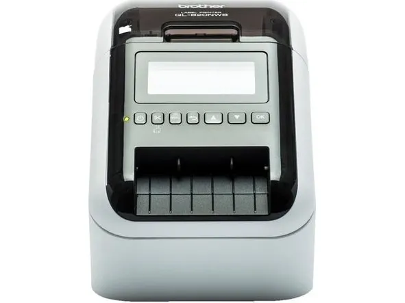 Brother QL-820NWBc - Etiketprinter - to-farvet (monokrom) - direkte termisk - Rulle (6,2 cm) - 300 x 600 dpi - op til 110 etiketter/min. - USB 2.0, Bluetooth 5.2, Wi-Fi(n), LAN - skærer - blank sort, hvid