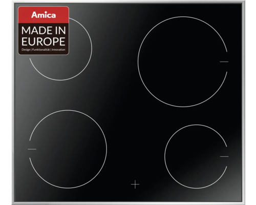 Glaskeramische kookplaat met frame Amica 57,6 x 51,8 cm 4 kookzones EC 744 100 E