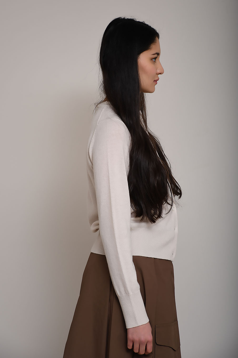 Wool knitted cardigan