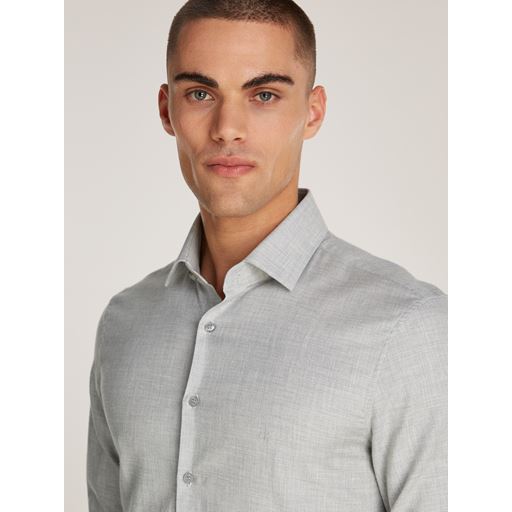 Calvin Klein Fannel Solid Slim Skjorte, Moon Mist, 39