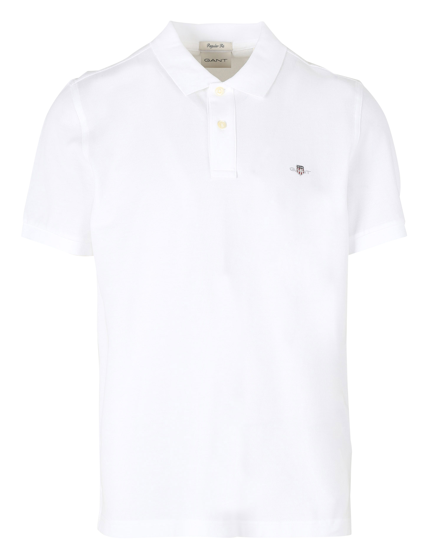 Polo col classique droit en coton| Blanc