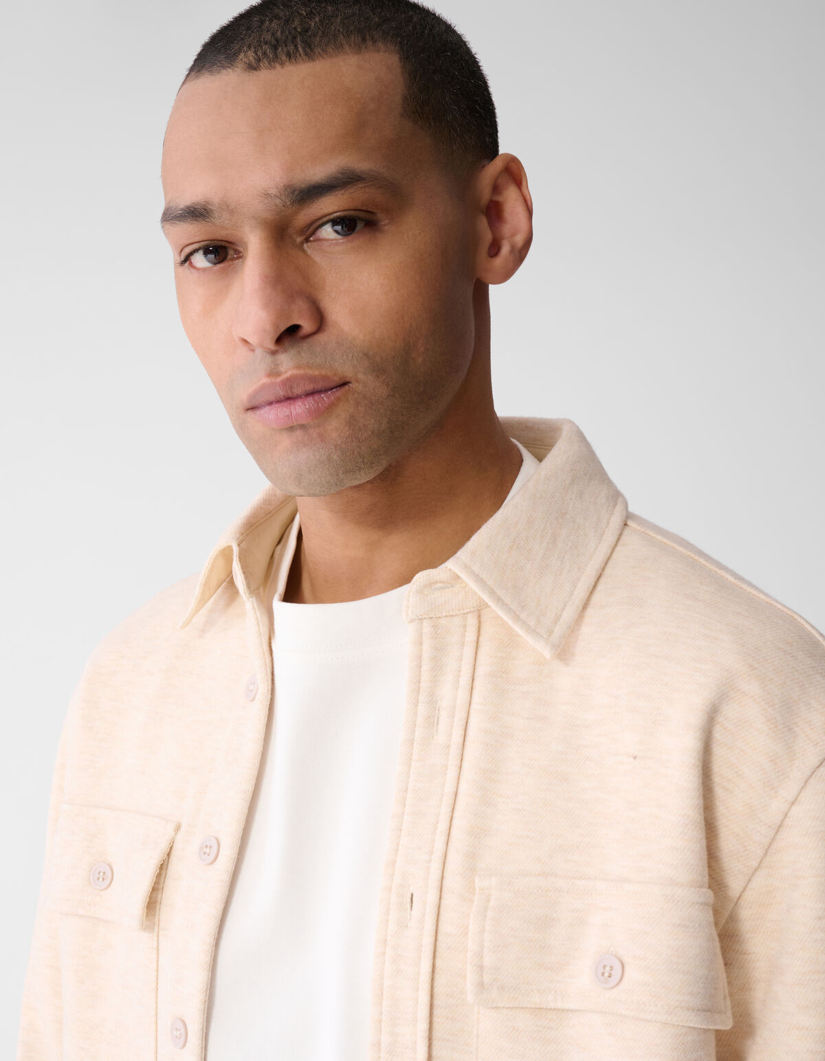 Soft Overshirt Gebroken Wit