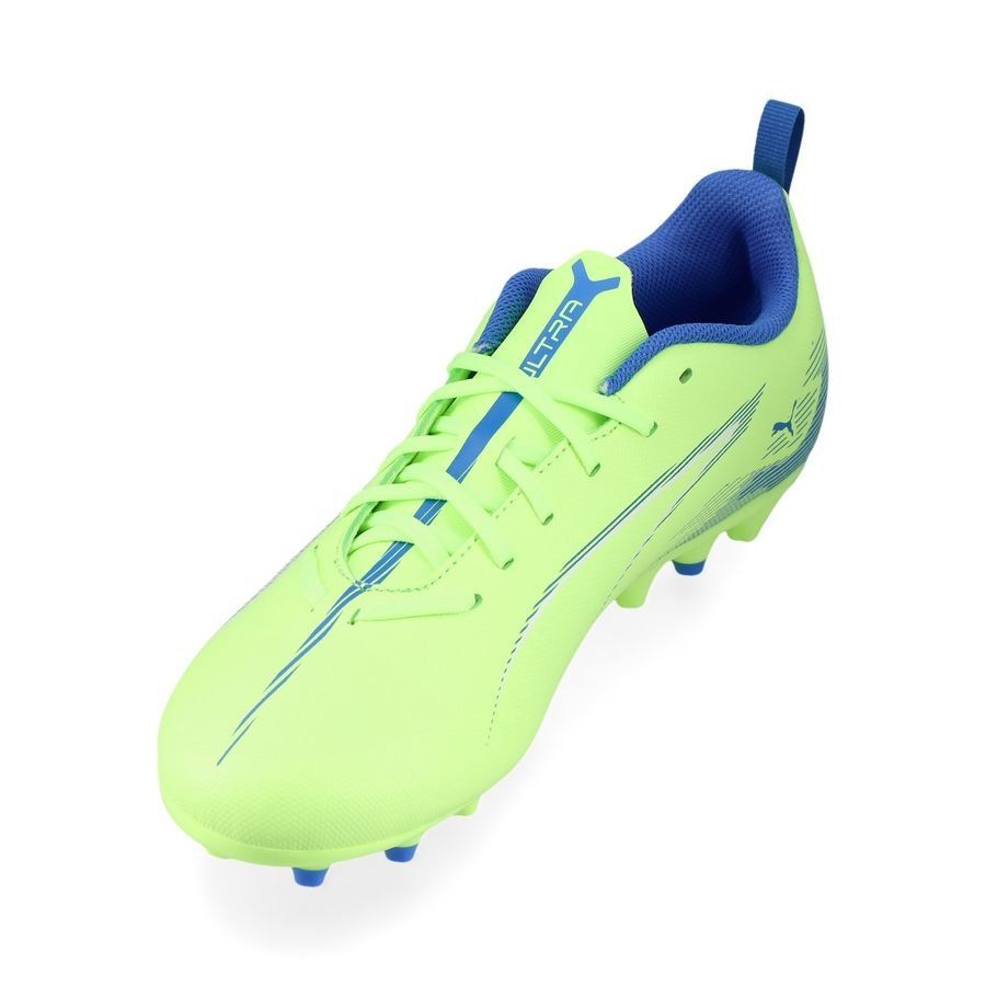 PUMA Ultra 5 Play MG Lights Out - Fizzy Apple/Blanc/Bleu Enfant