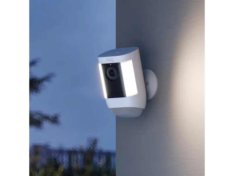 Ring Spotlight Cam Pro Battery - Netværksovervågningskamera - udendørs - vejrfast - farve (Dag/nat) - 1080p - audio - trådløs - WiFi