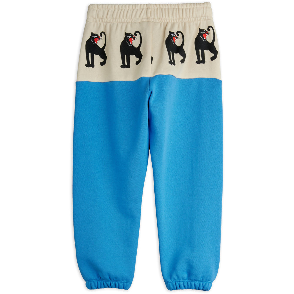 Køb Mini Rodini Blue Panther Panel Sweatpants