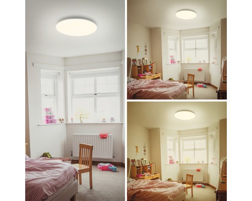 LED plafondlamp CCT dimbaar traploos warm 15W 1200 lm Ø 29,5 cm wit + sterdecor