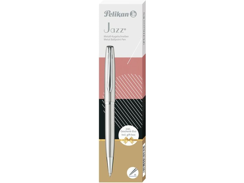Pelikan Kugelschreiber Jazz Noble Elegance, M, Silber Kugelschreiber im Geschenketui