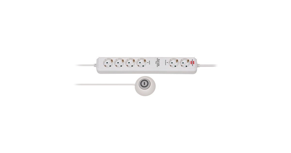 BrennenstuhlEco-Line Stekkerdoos Comfort Switch Plus EL CSP 24 6-voudig stekkerdoos  (Wit, 1,5 meter)
