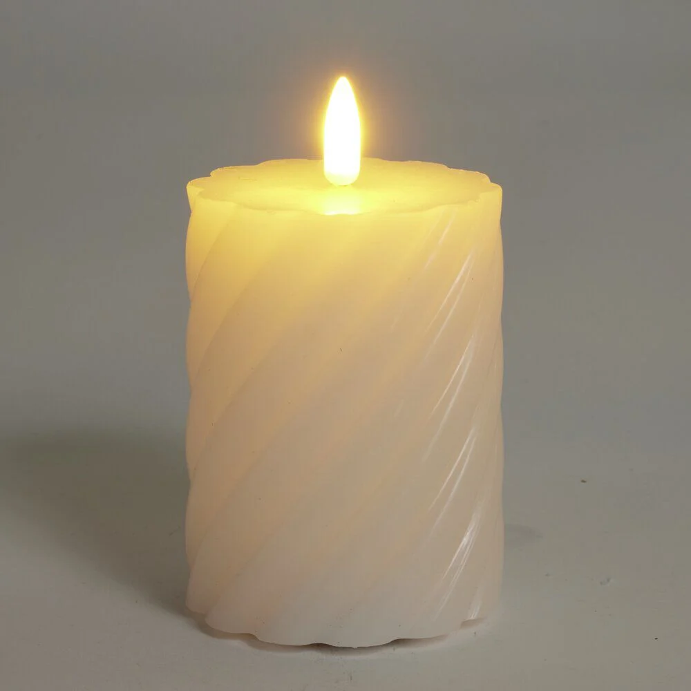 Bougie LED blanche Ø7,5xH10cm