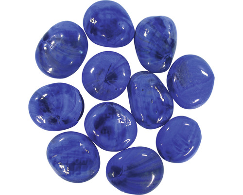 Aquarium decoratie glasnuggets 0,75 kg donkerblauw