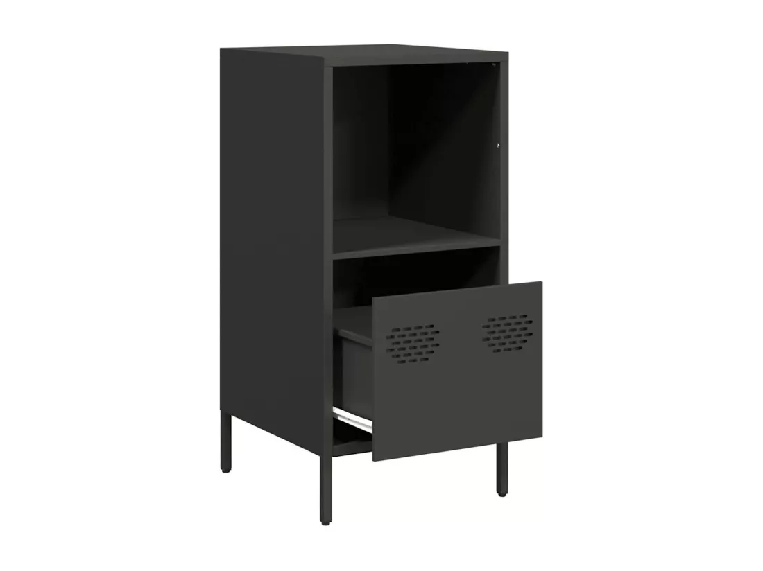 Buffet noir 35x39x73,5 cm acier laminé à froid