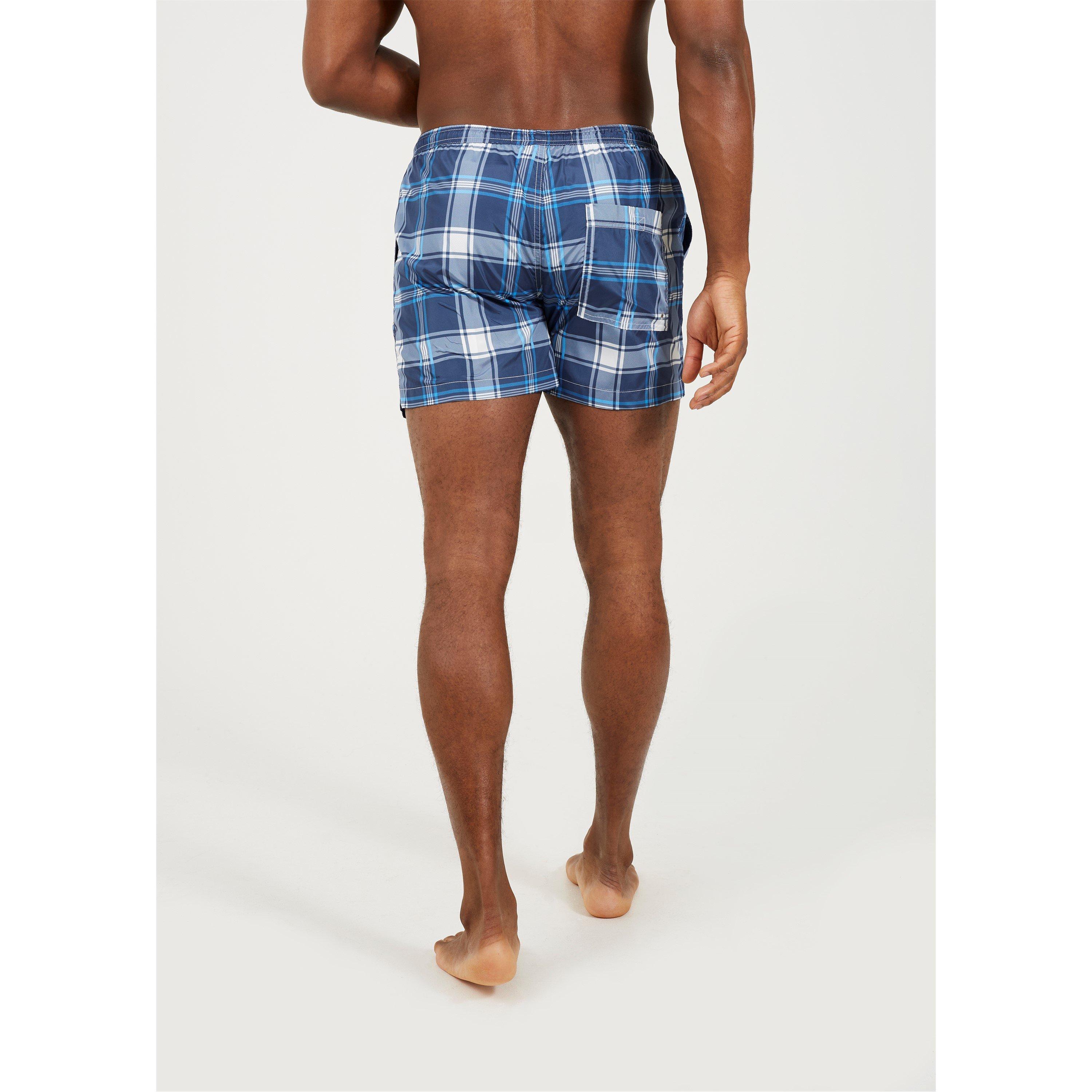 Brave Soul Check Print Swim Short