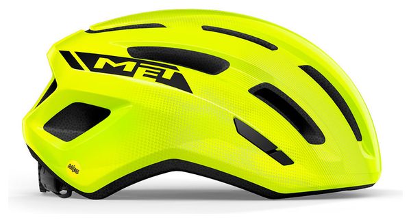 Casque Met Miles Mips Jaune Fluo Brillant
