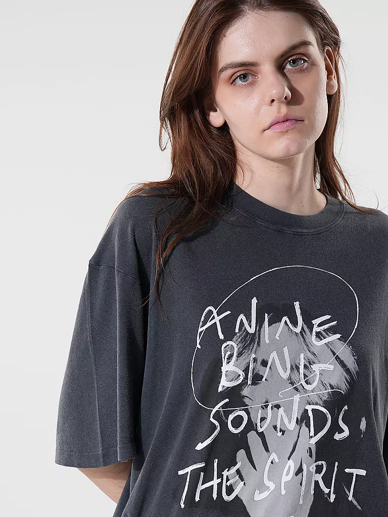 ANINE BING T-Shirt Oversized Fit KENT TEE schwarz