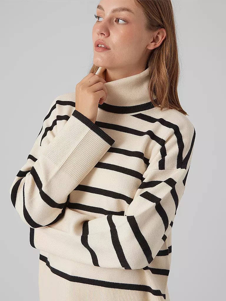 VERO MODA Rollkragenpullover VMSABA beige