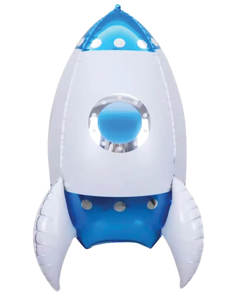 Folieballon på 57 cm - Blå raket