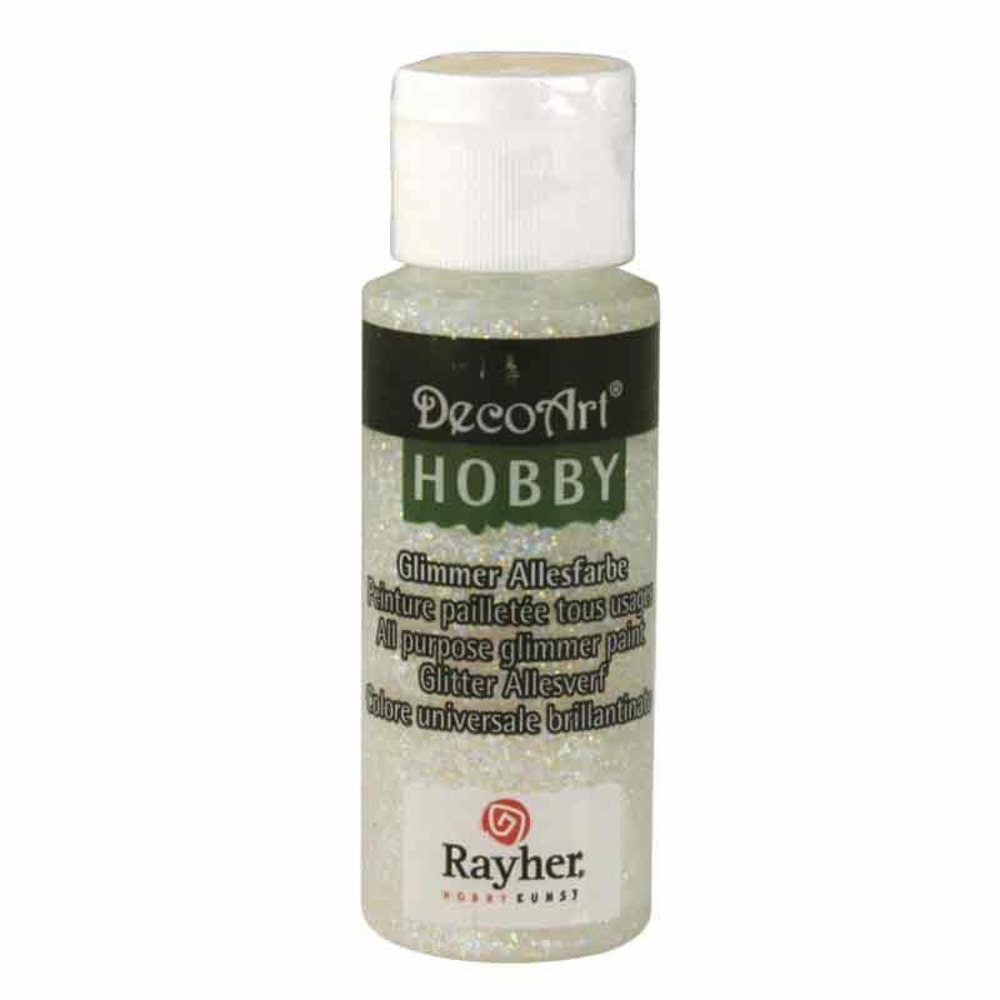 Peinture acrylique tous usages pailletée 59 ml - gris