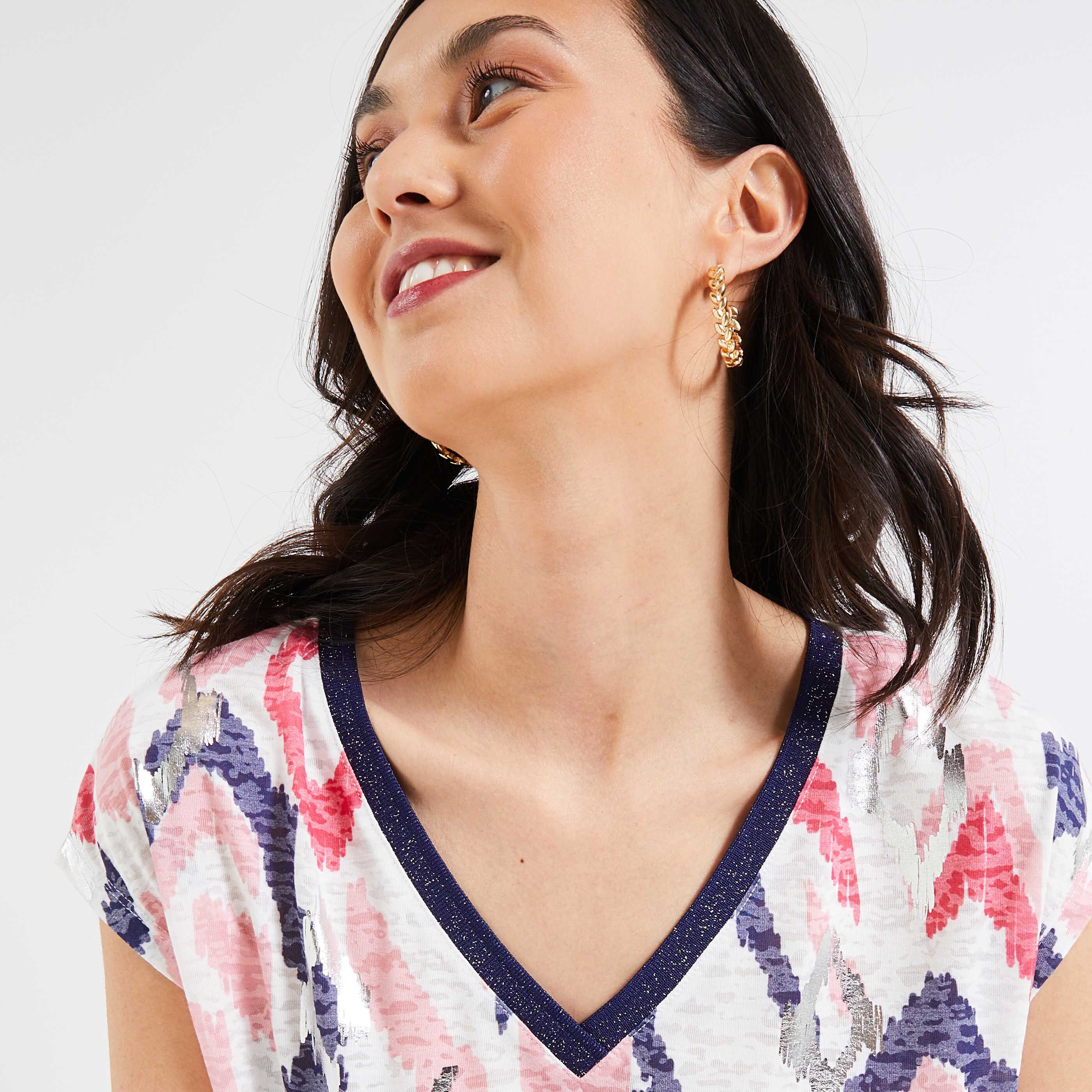 Tshirt imprimé femme - BLANC CASSE