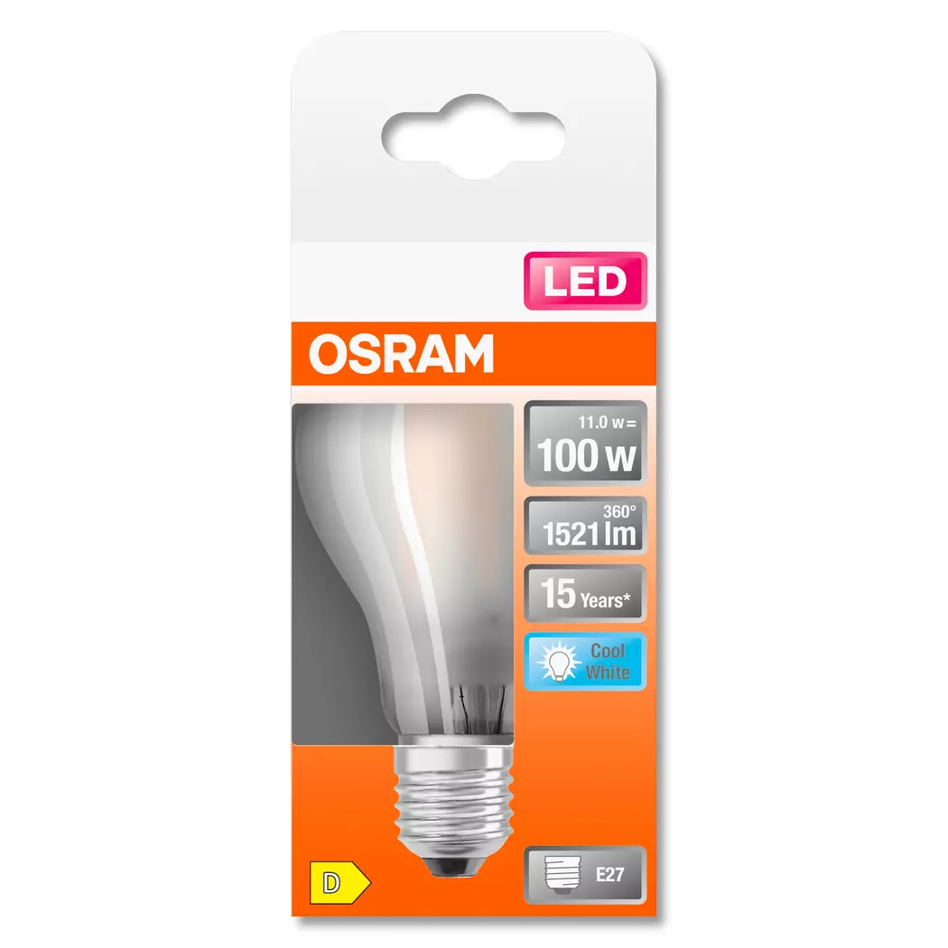 LED-Birne E27/11 Watt/Energie D