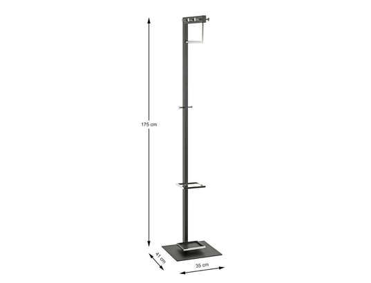 PEGANE - Porte manteau Porte-manteau en métal chromé coloris noir