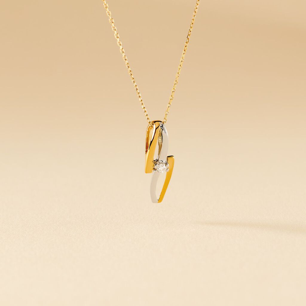 Collier Blandine Or Bicolore Diamant