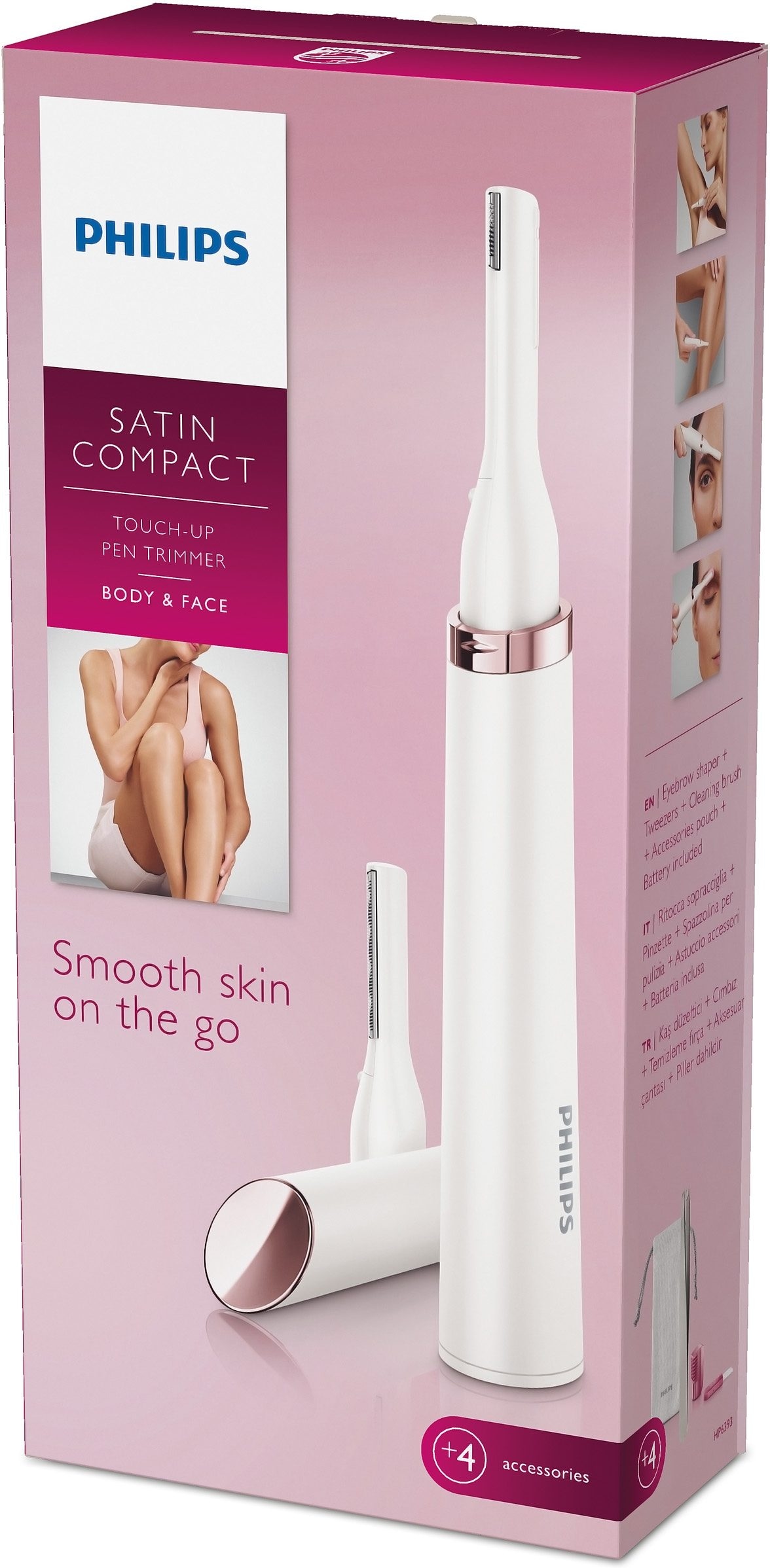 Philips Beauty-Trimmer »HP6393/00 Satin Compact Body & Face« 3 Aufsätze