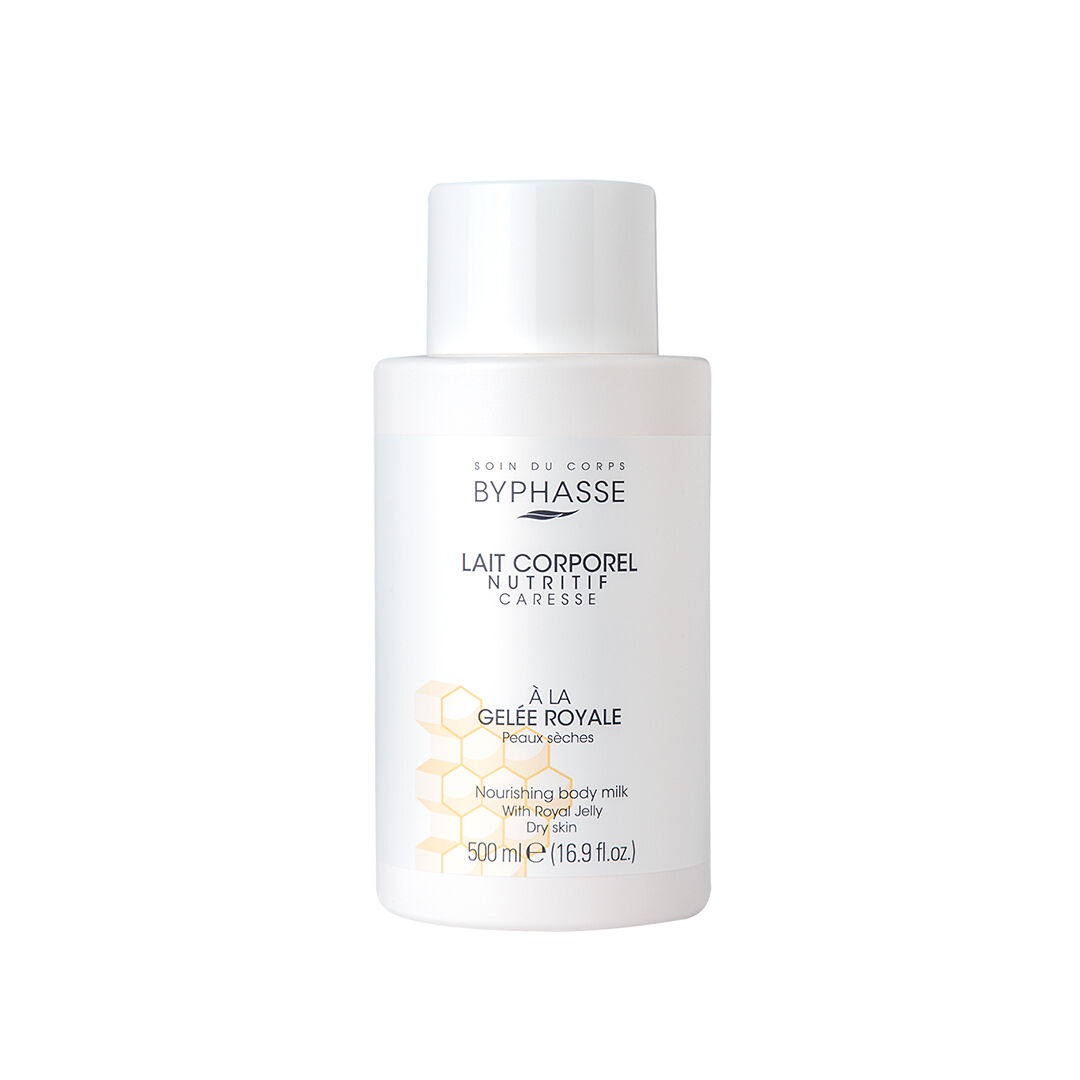 BYPHASSE  Leite de Corpo Nutritivo com Geleia Real - Pele Seca - 500ml