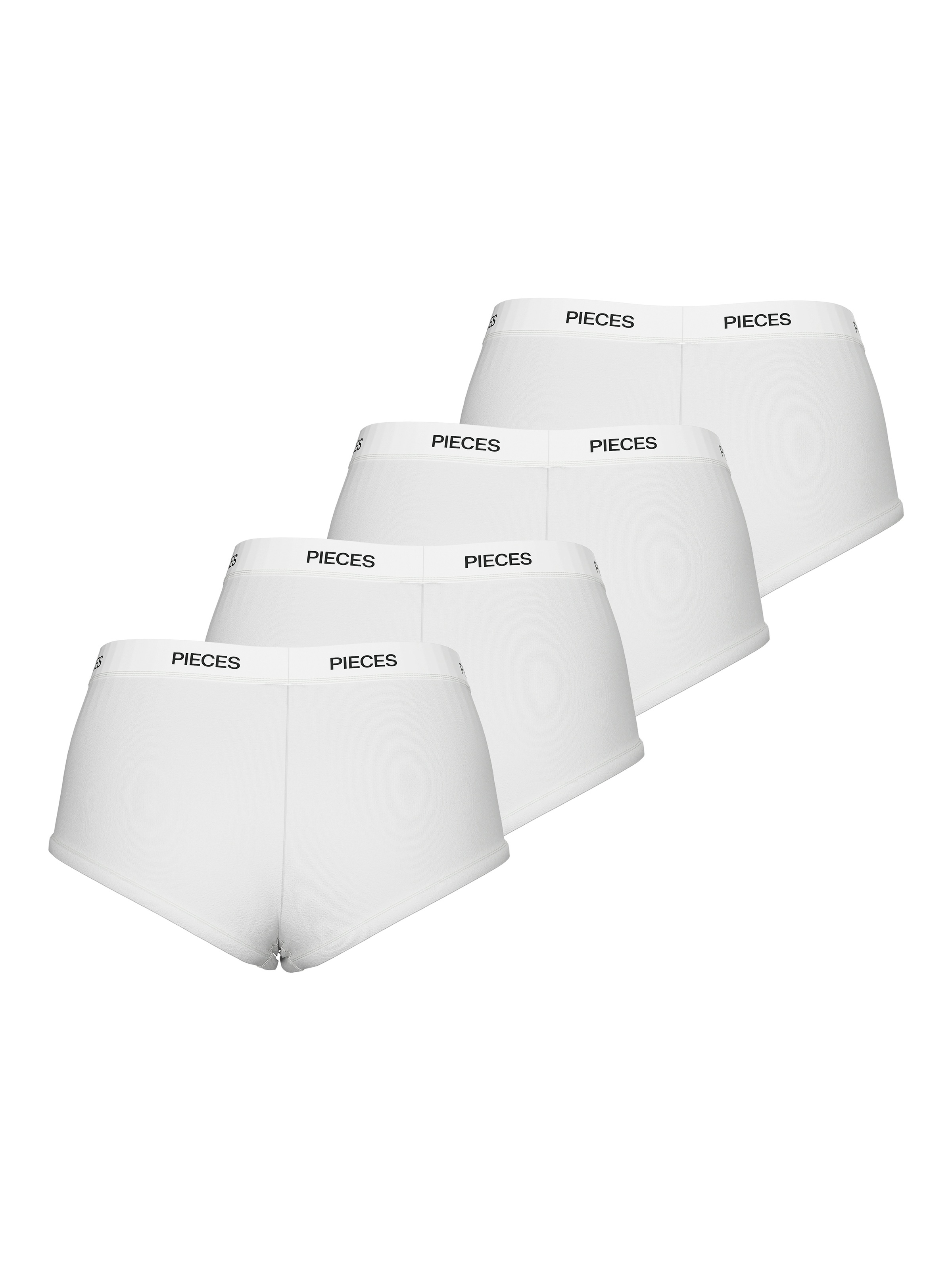 pieces Hipster »PCLOGO LADY 4 PACK SOLID NOOS BC«, 4 Stk.