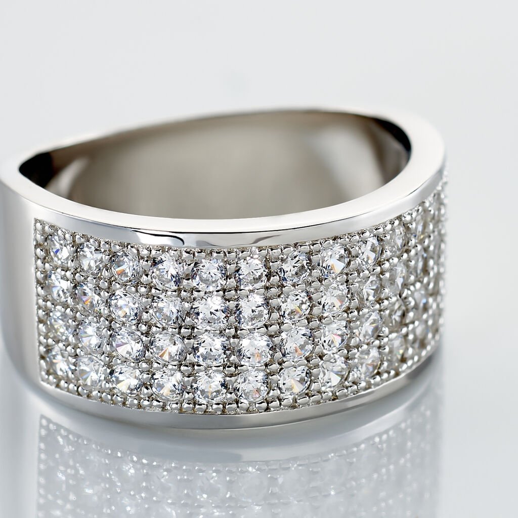 Bague Cecelia Argent Blanc Oxyde De Zirconium