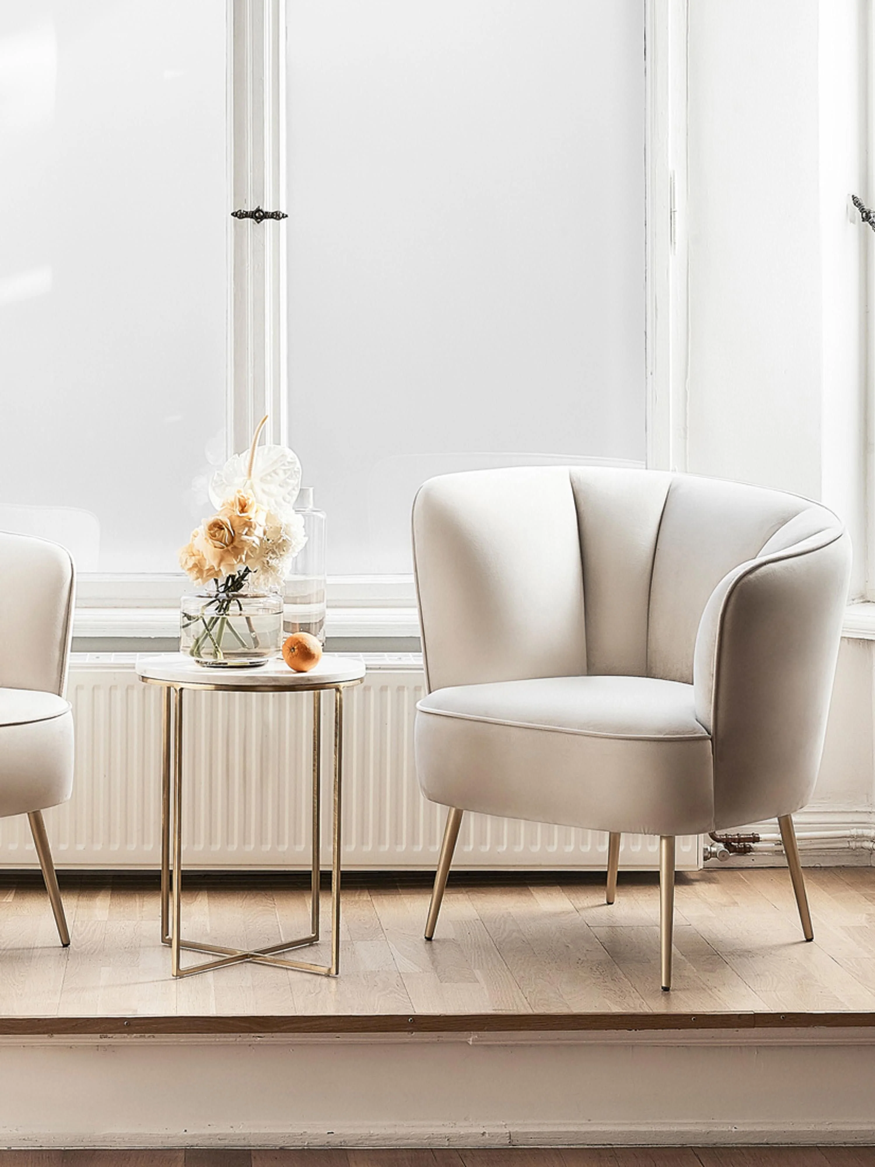 Ronde marmeren bijzettafel Alys