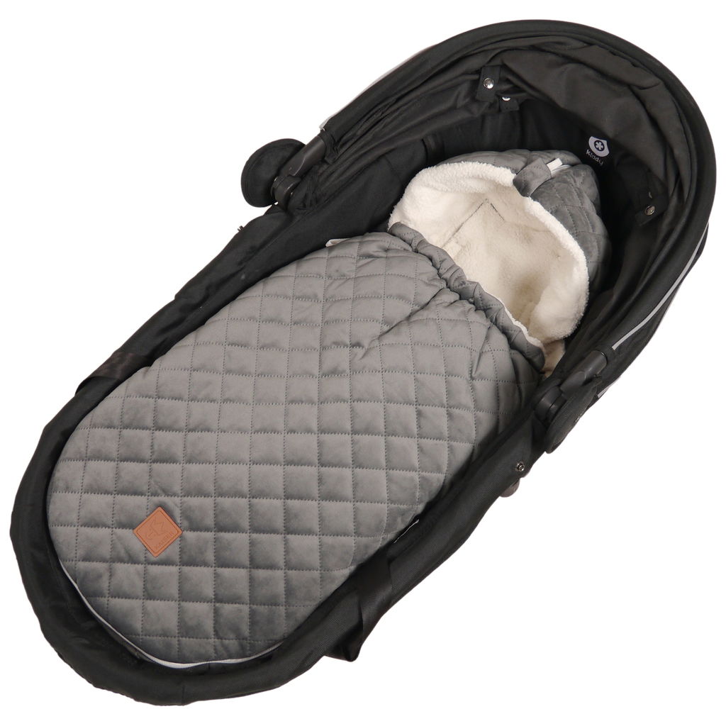 KaiserKaiser   Velvet Hoody Babyschalenfusssack grey