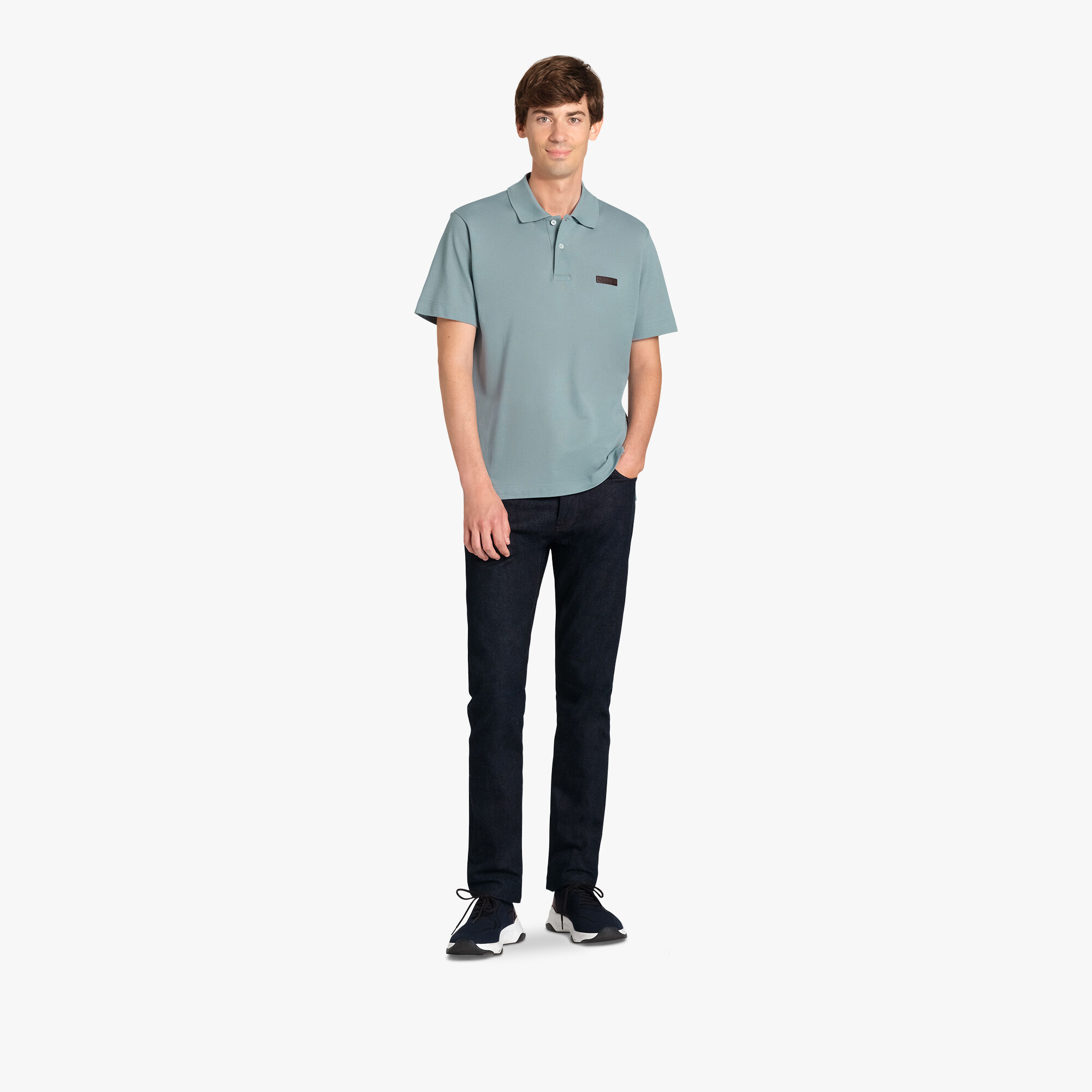 Polo Avec Étiquette En Cuir