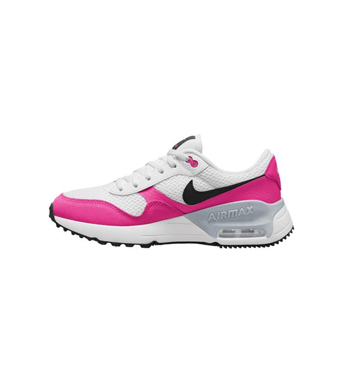 NIKE AIR MAX SYSTM BIG KIDS S WHITE-OBSIDIAN-FIERCE-PINK-PUR