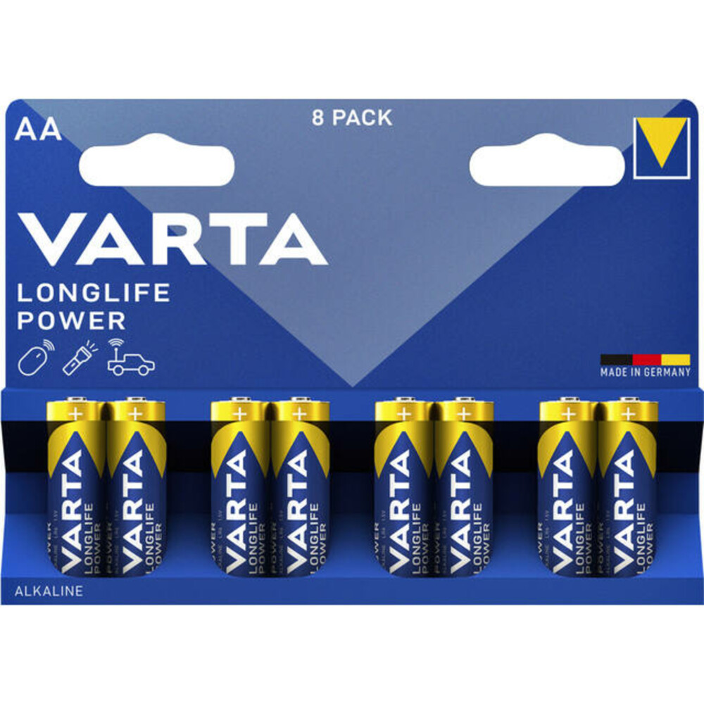 VartaLonglife Max Power Alkaline Batterijen AA 8 stuks