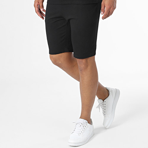 Ensemble Tee Shirt Et Short Jogging Noir