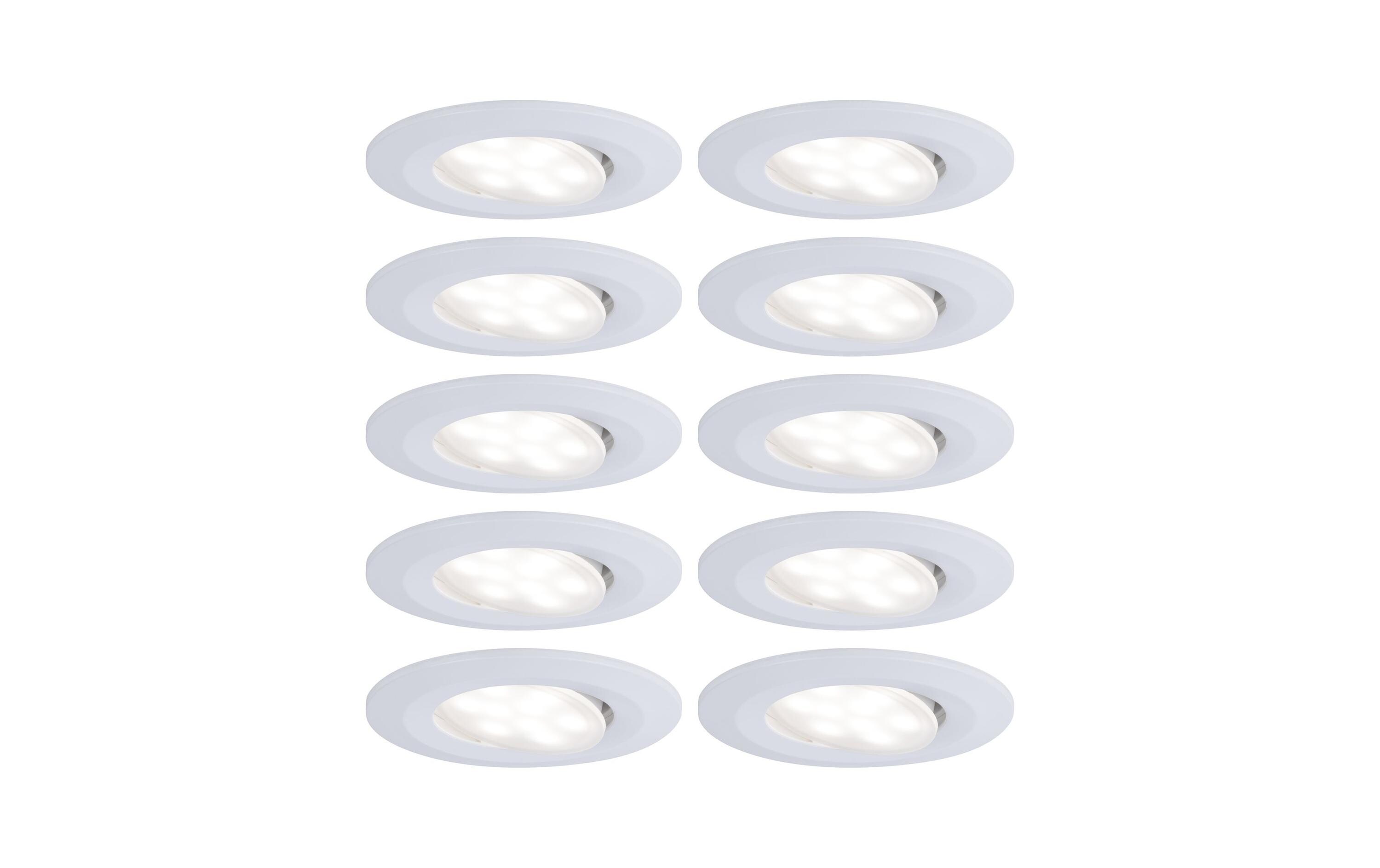 Einbauspot LED Calla Basisset, 10 x 5.2W, 4000K, Weiss<br>Spotleuchte zur Deckenmontage
