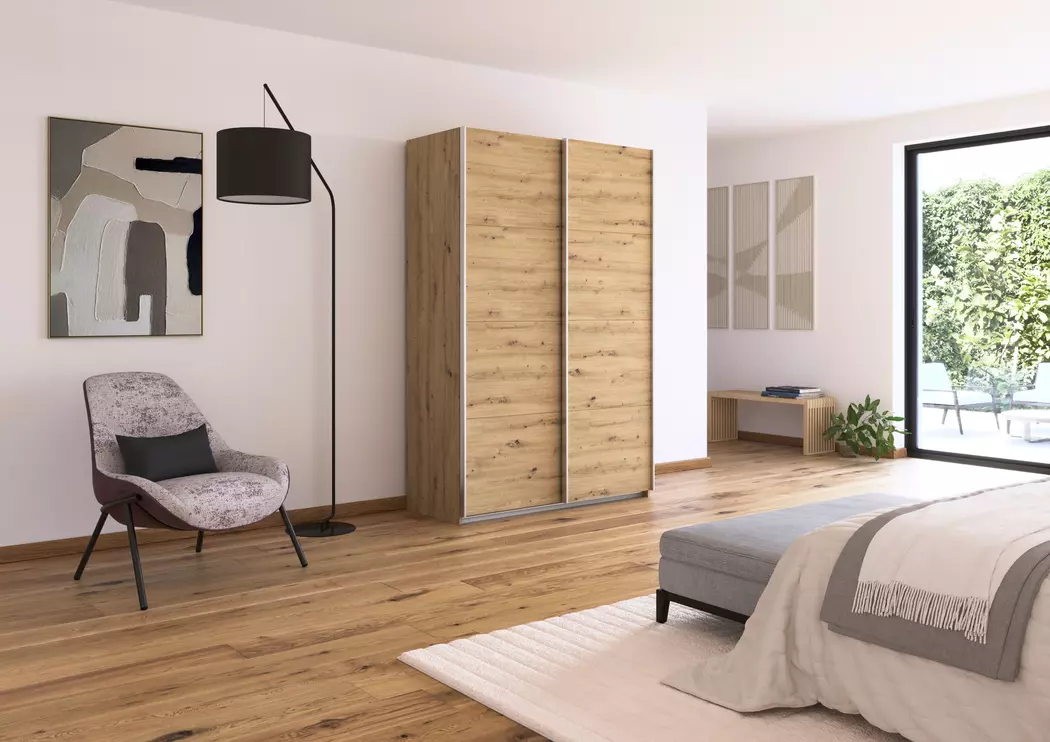 Schwebetürenschrank Quadra 136 x 210 cm