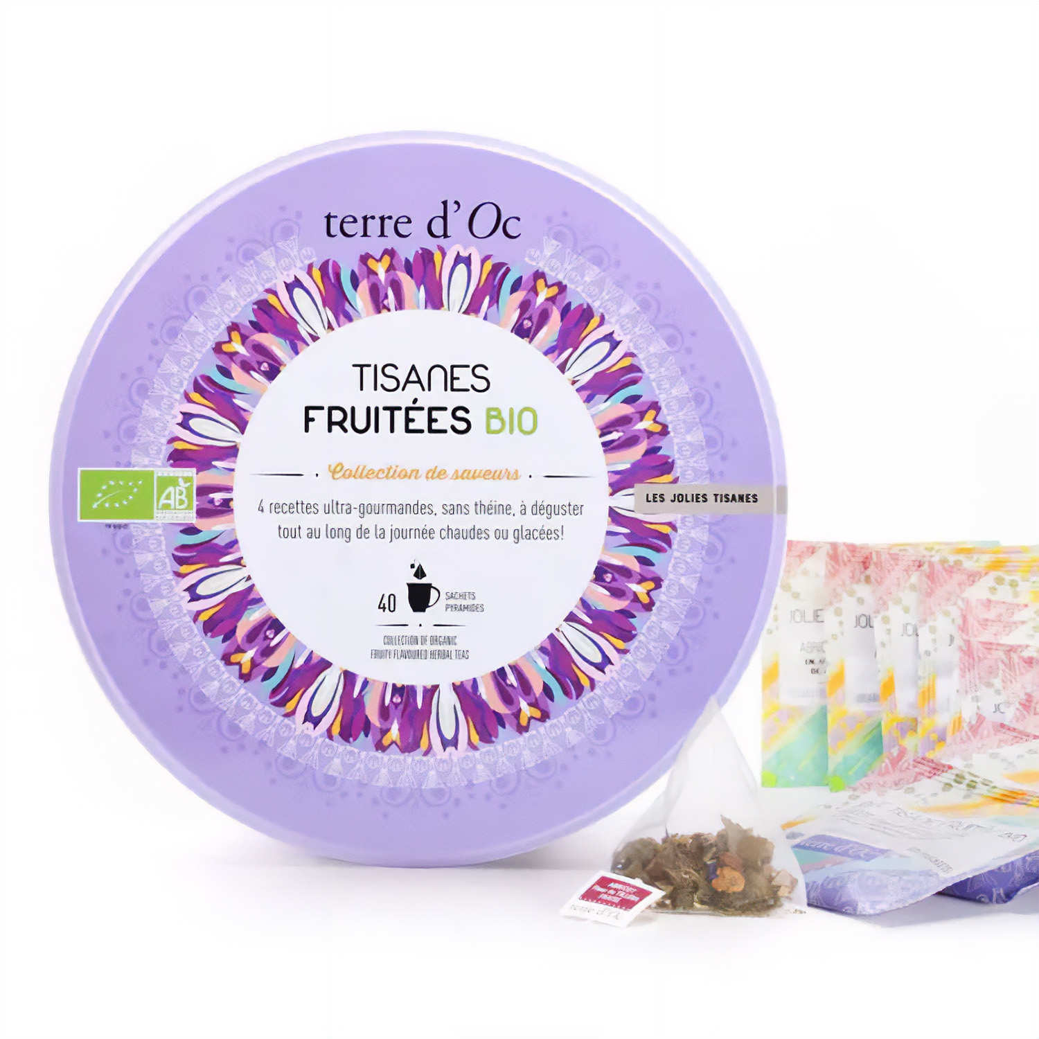 Boîte collection 4 jolies tisanes fruitées bio - 40 sachets