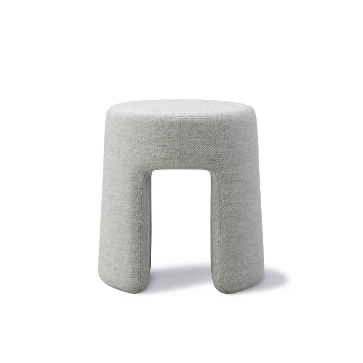 Fredericia - Sequoia Pouf Ø 40 cm, weiss (Wolle)