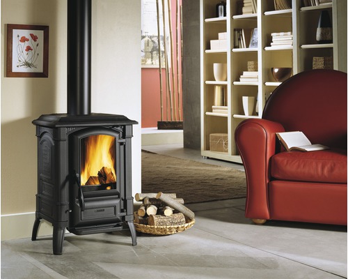 Nordica Extraflame Guilietta X gietijzeren houtkachel, zwart, 6,6 kW