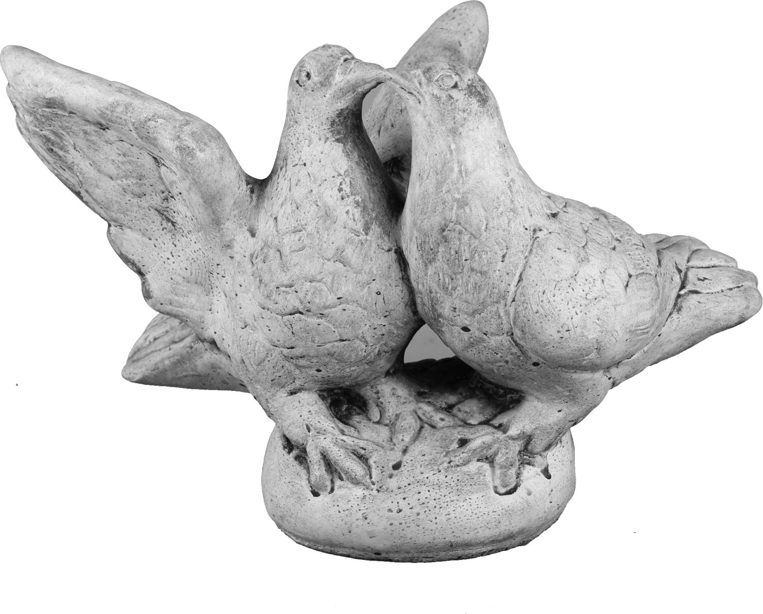 De Beeldengieterij tuinbeeld Fana duiven grijs 22 x 12 x 22 cm