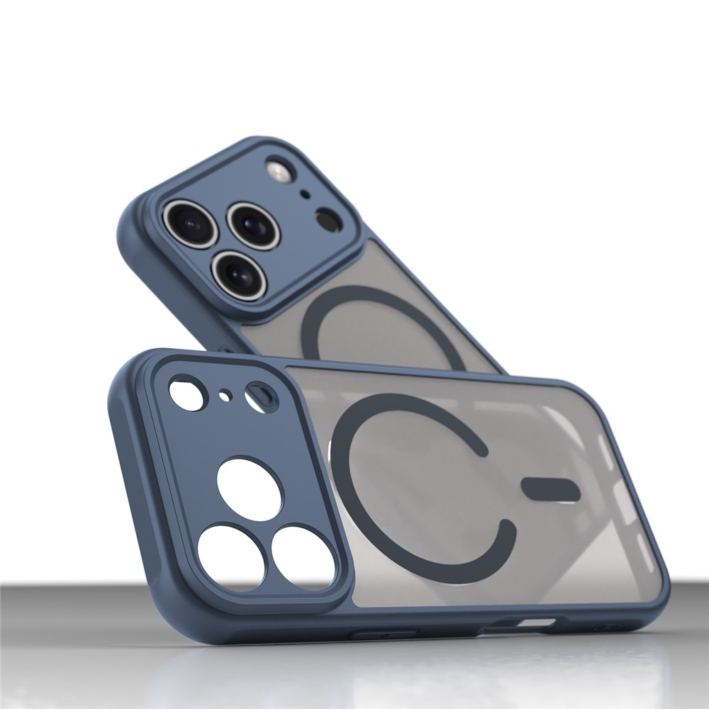 iPhone 17 Pro MagSafe Hybrid Hülle mit TPU Bumper   Kameraschutz - Blau (Matt)